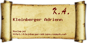 Kleinberger Adrienn névjegykártya